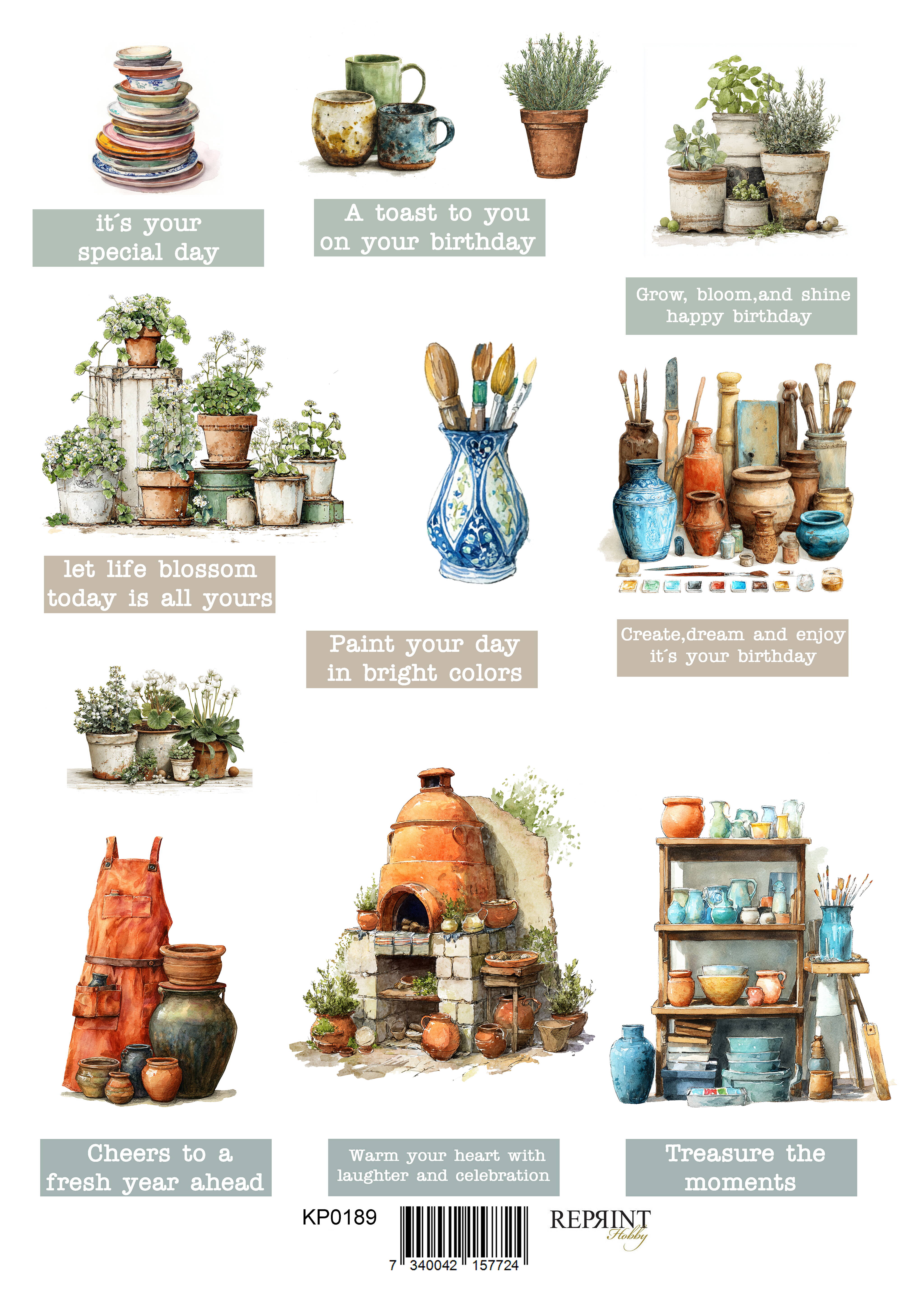 Reprint - Klippark - The Pottery Collection - The Potter - A4