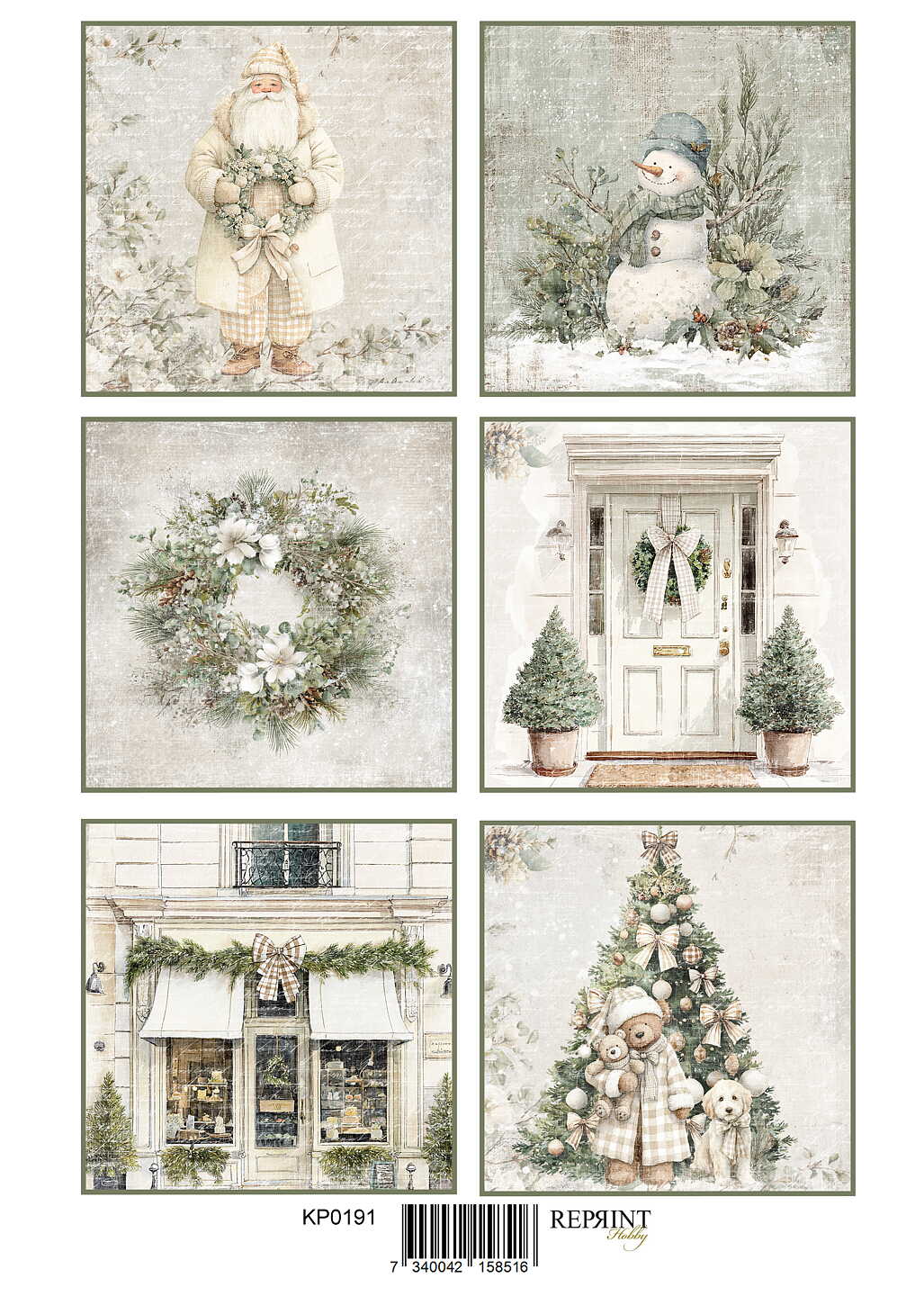 Reprint - Klippark - Cozy Christmas Collection - Tags - A4