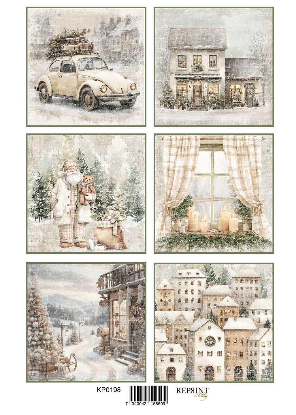 Reprint - Klippark - Cozy Christmas Collection - Tags 2 - A4