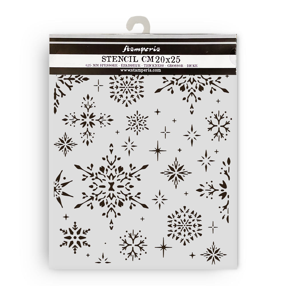 Stamperia - The Owl's house - Stencil - Snowflakes - 20x25cm