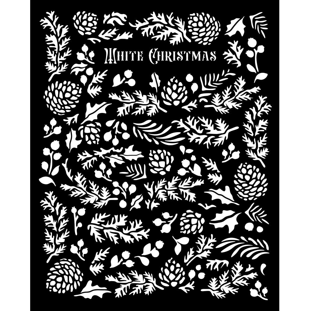 Stamperia - The Owl's house - Stencil - Pine cones - 20x25cm