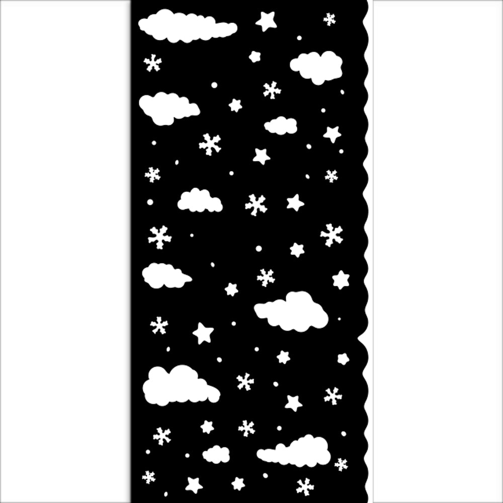 Stamperia - Candy Christmas - Stencil - Clouds - 12x25cm