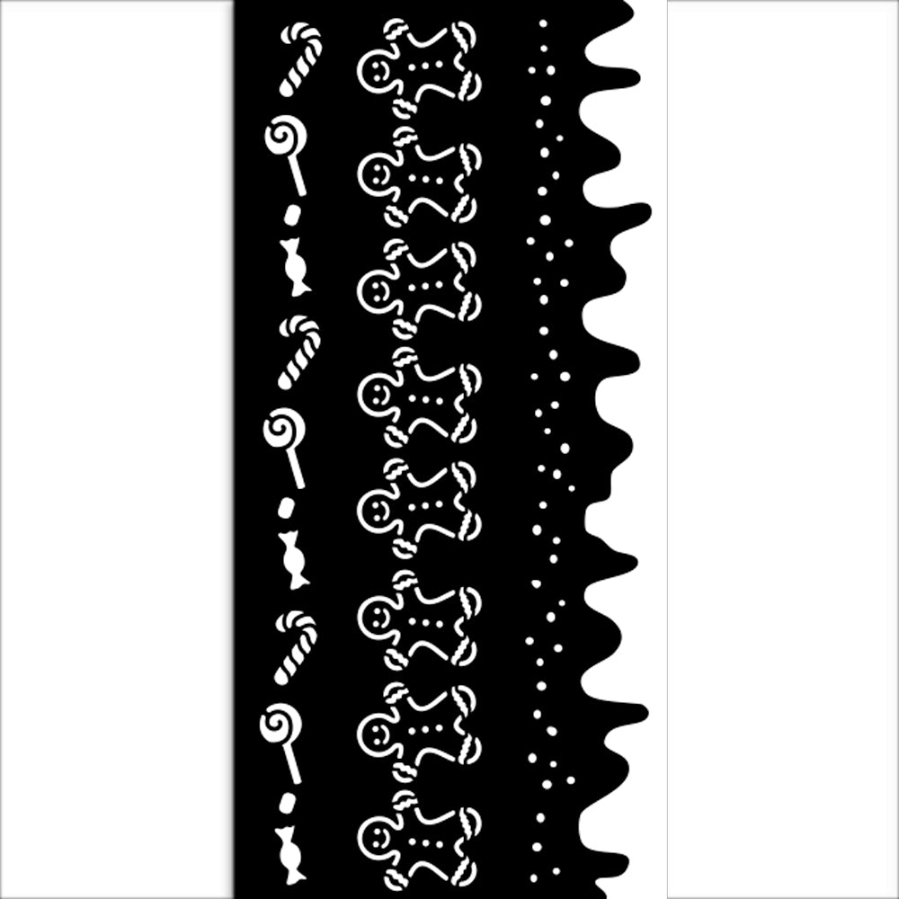 Stamperia - Candy Christmas - Stencil - Stripes - 12x25cm
