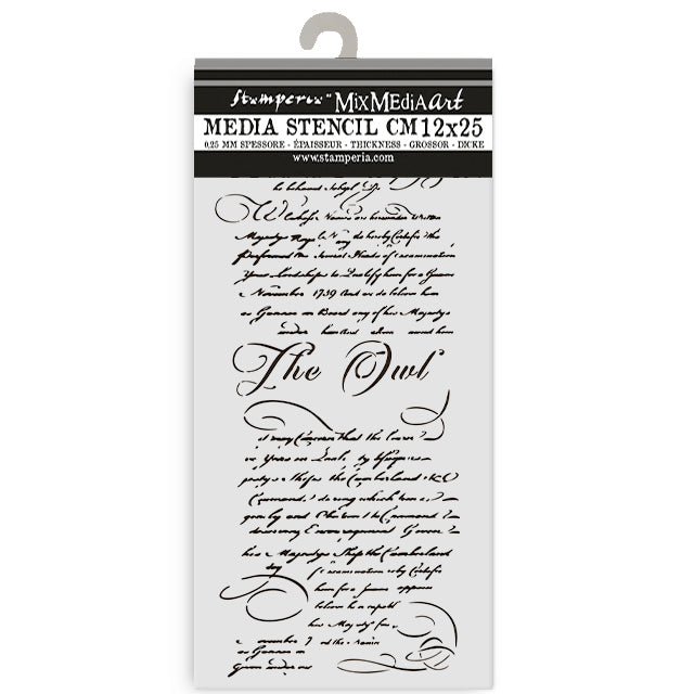 Stamperia - The Owl's house - Stencil - Letter - 12x25cm