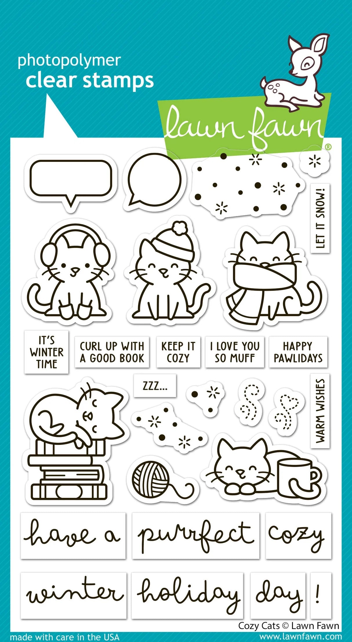Lawn Fawn - Clear Stamps - Cozy Cats