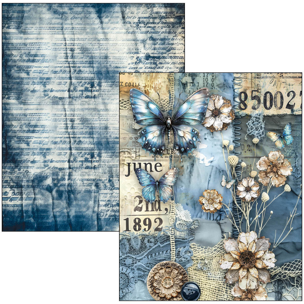 Ciao Bella - Mixed Media Book - Urban Blue Denim - Maxi