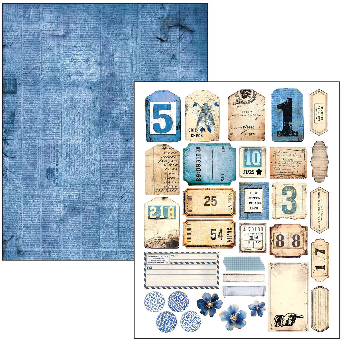 Ciao Bella - Mixed Media Book - Urban Blue Denim - Maxi