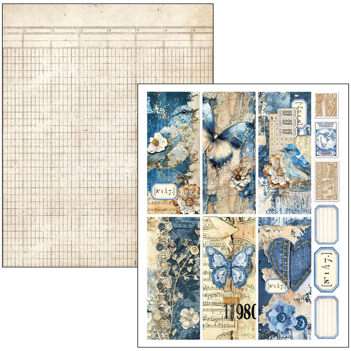 Ciao Bella - Mixed Media Book - Urban Blue Denim - Maxi