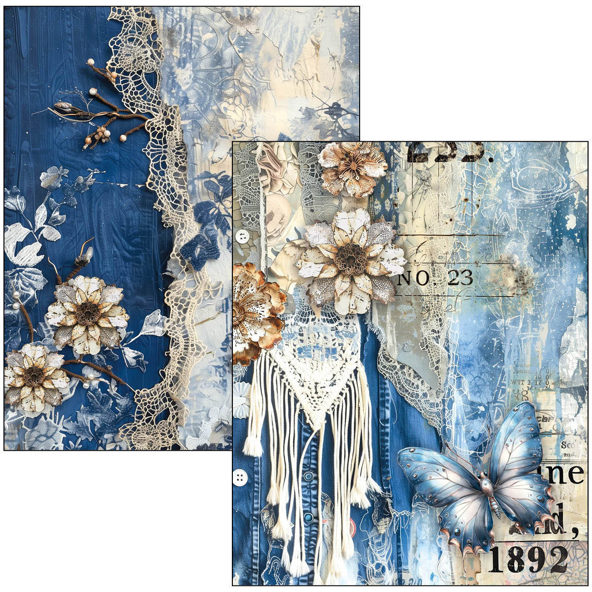 Ciao Bella - Mixed Media Book - Urban Blue Denim - Maxi