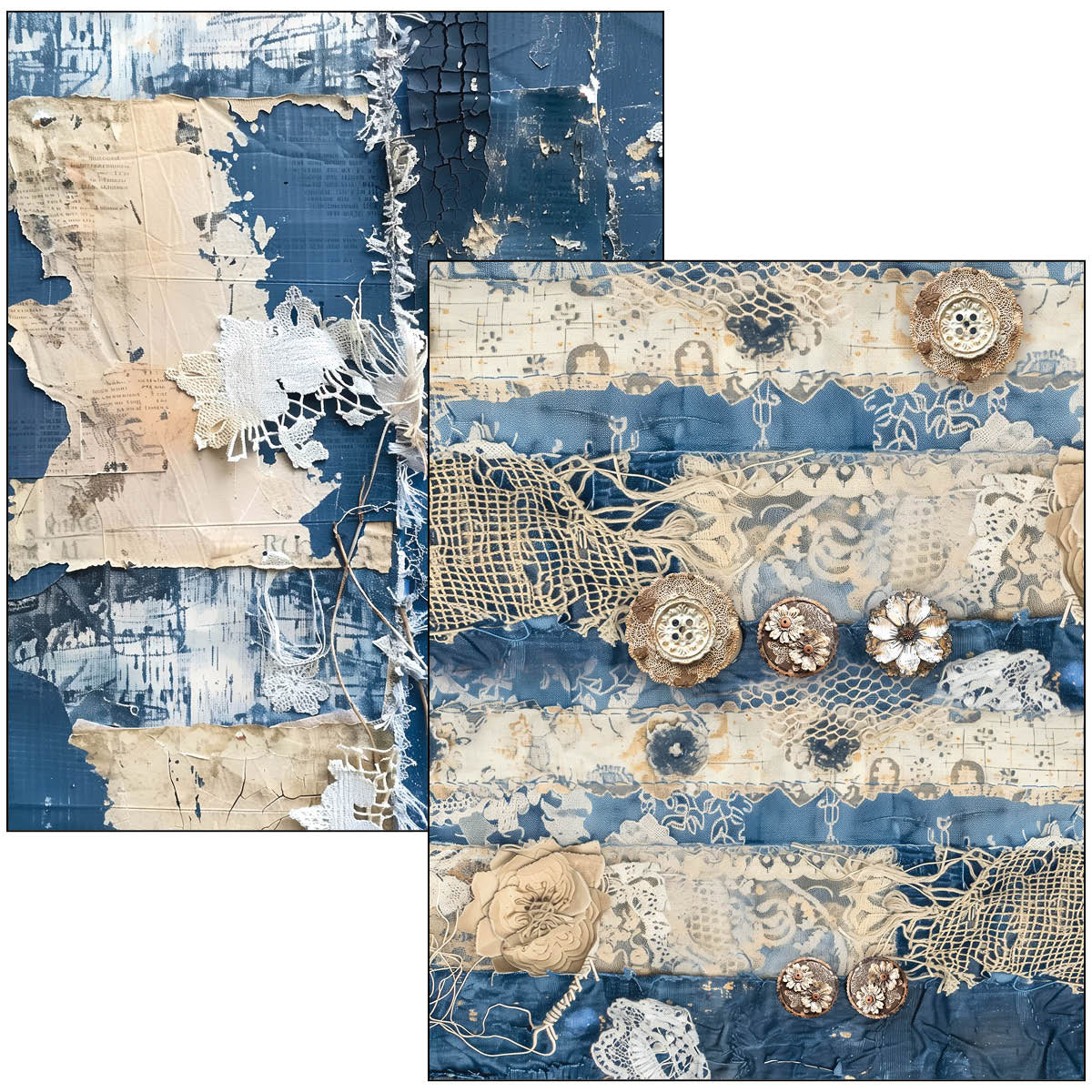 Ciao Bella - Mixed Media Book - Urban Blue Denim - Maxi