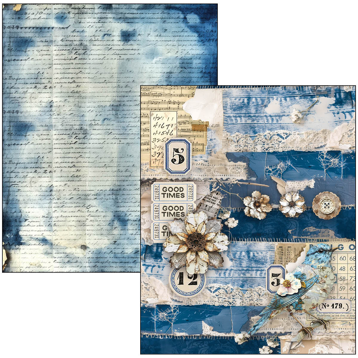 Ciao Bella - Mixed Media Book - Urban Blue Denim - Maxi