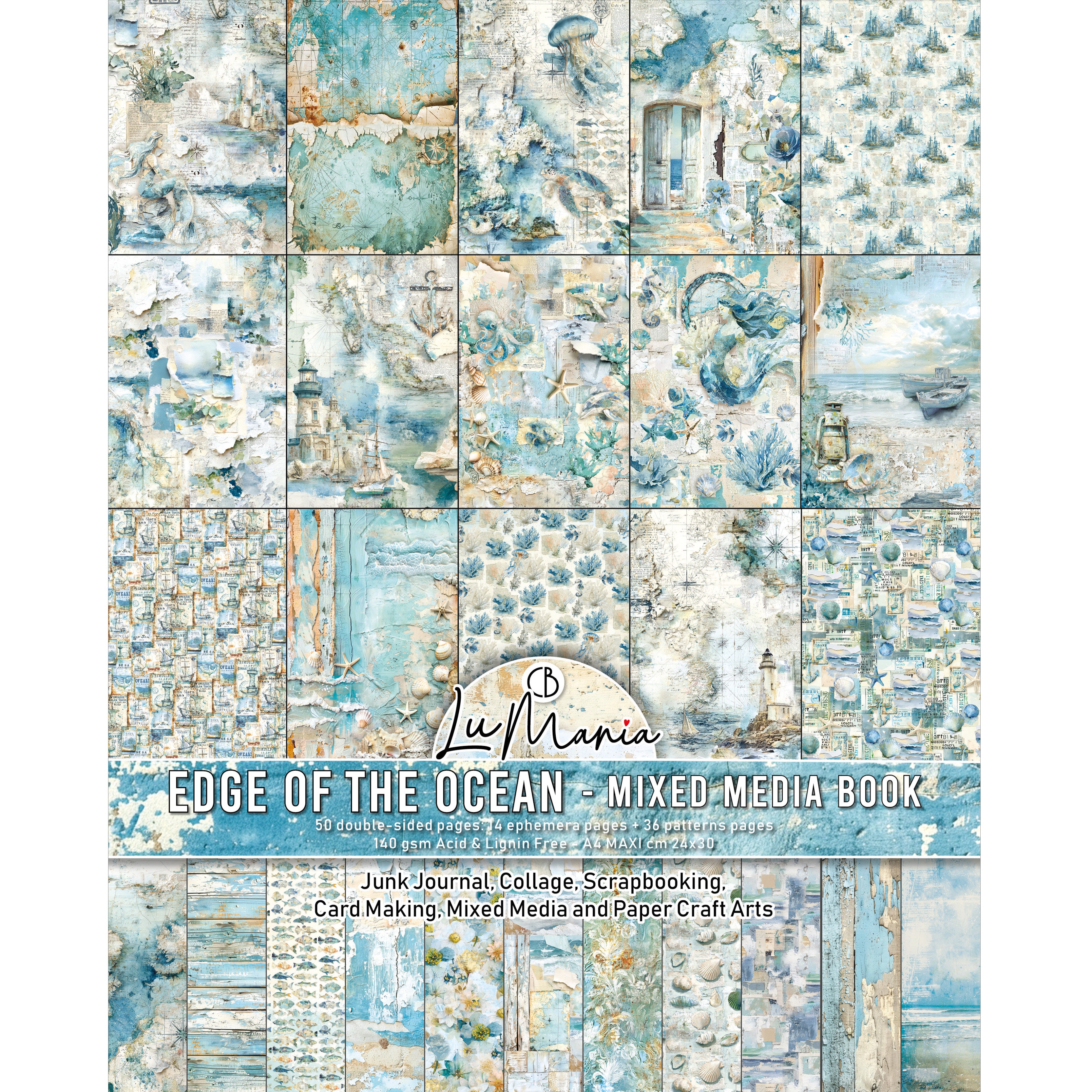 Ciao Bella - Mixed Media Book - Edge of the ocean - Maxi