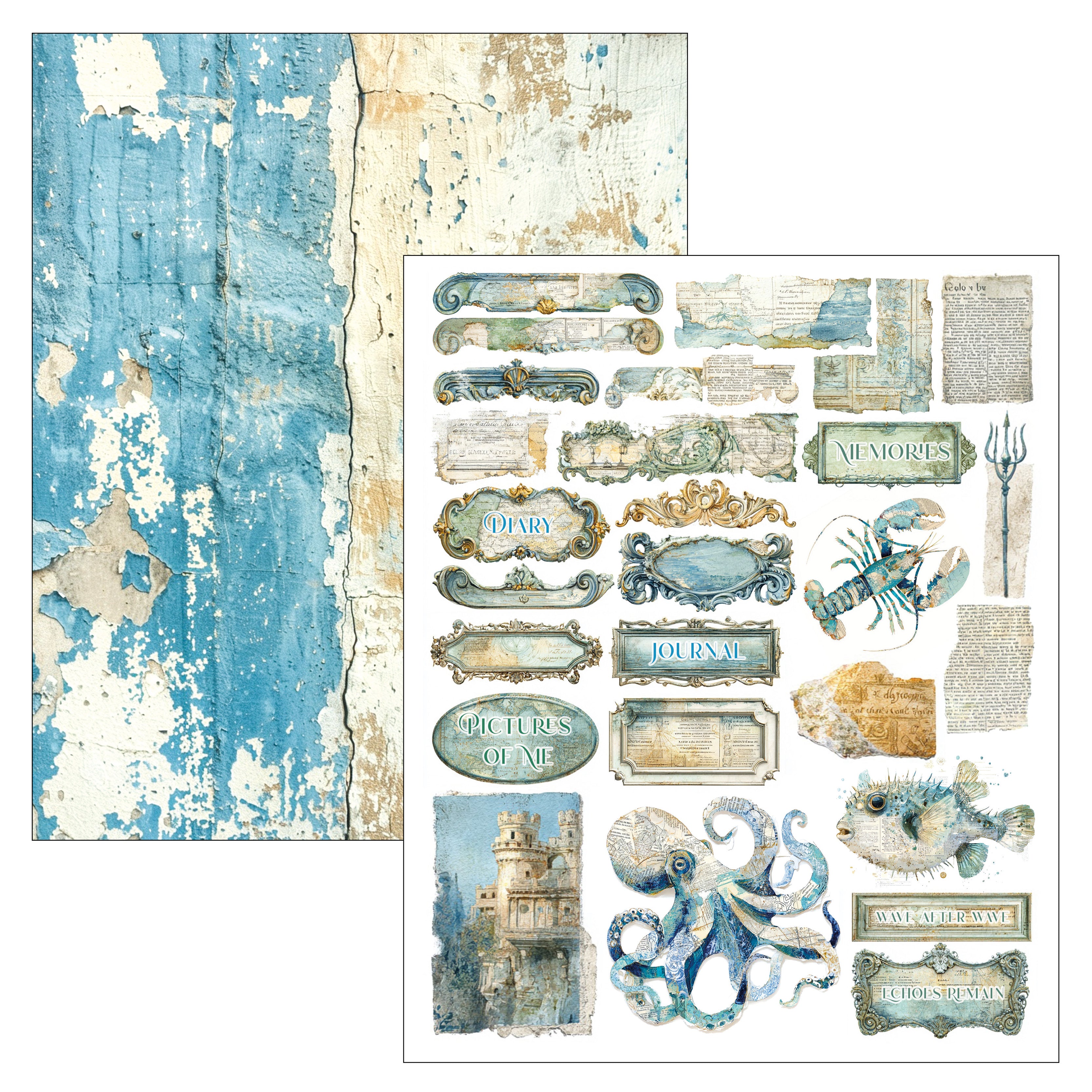 Ciao Bella - Mixed Media Book - Edge of the ocean - Maxi