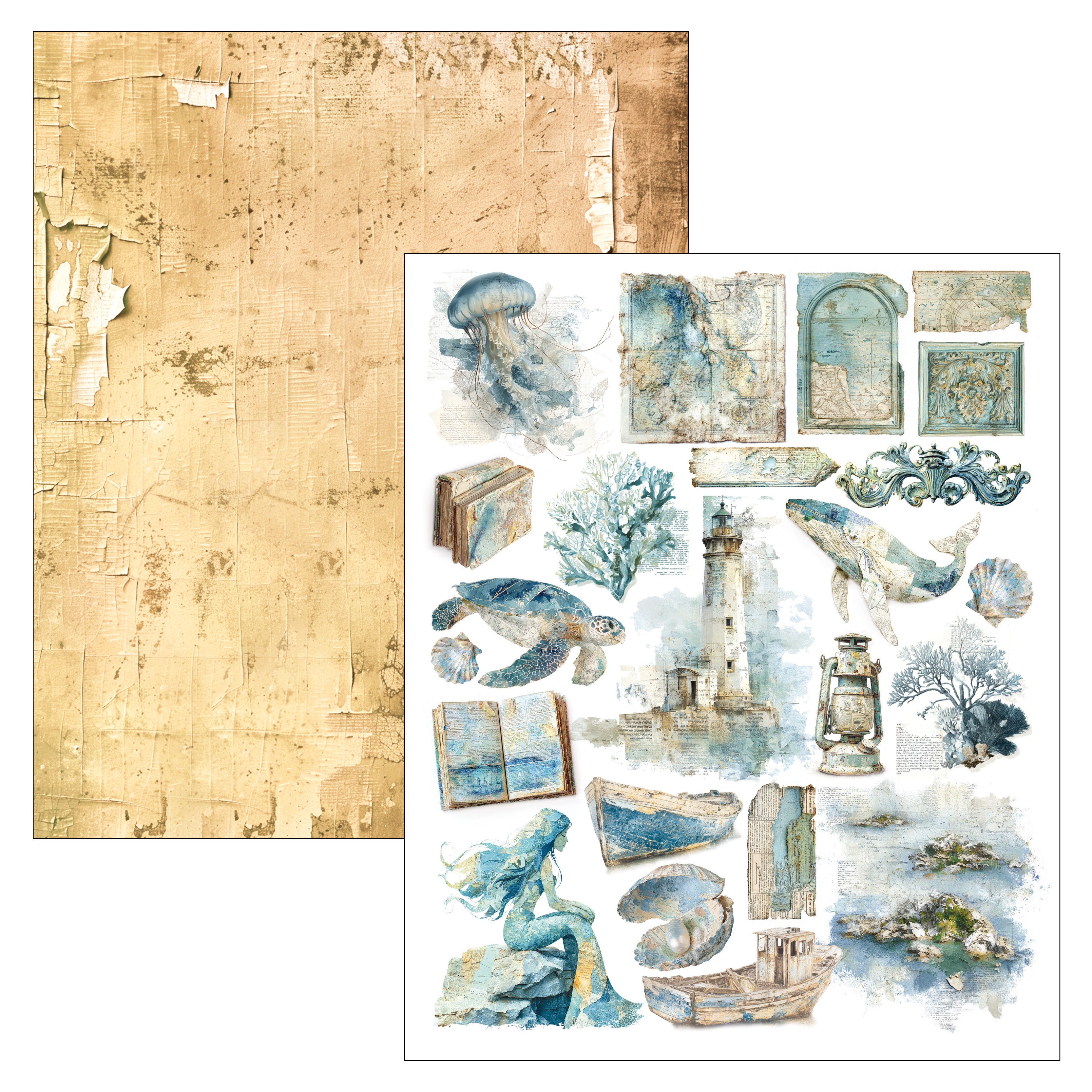 Ciao Bella - Mixed Media Book - Edge of the ocean - Maxi