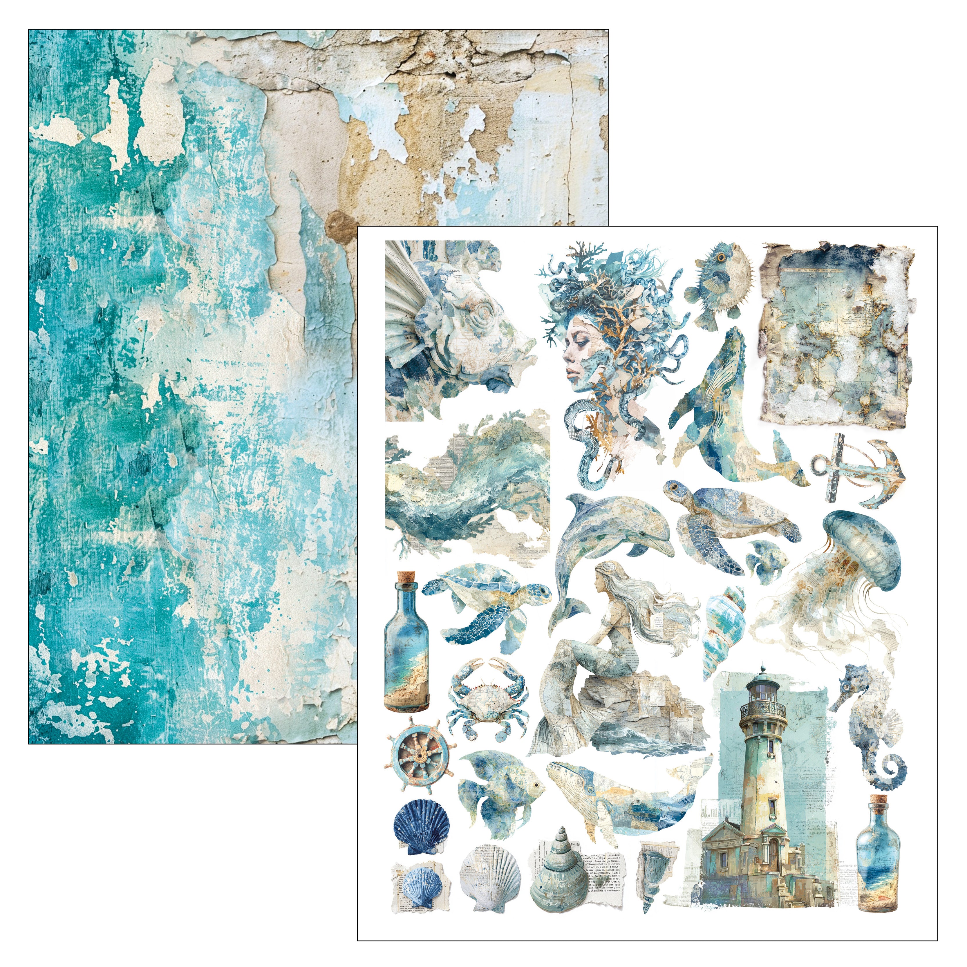 Ciao Bella - Mixed Media Book - Edge of the ocean - Maxi