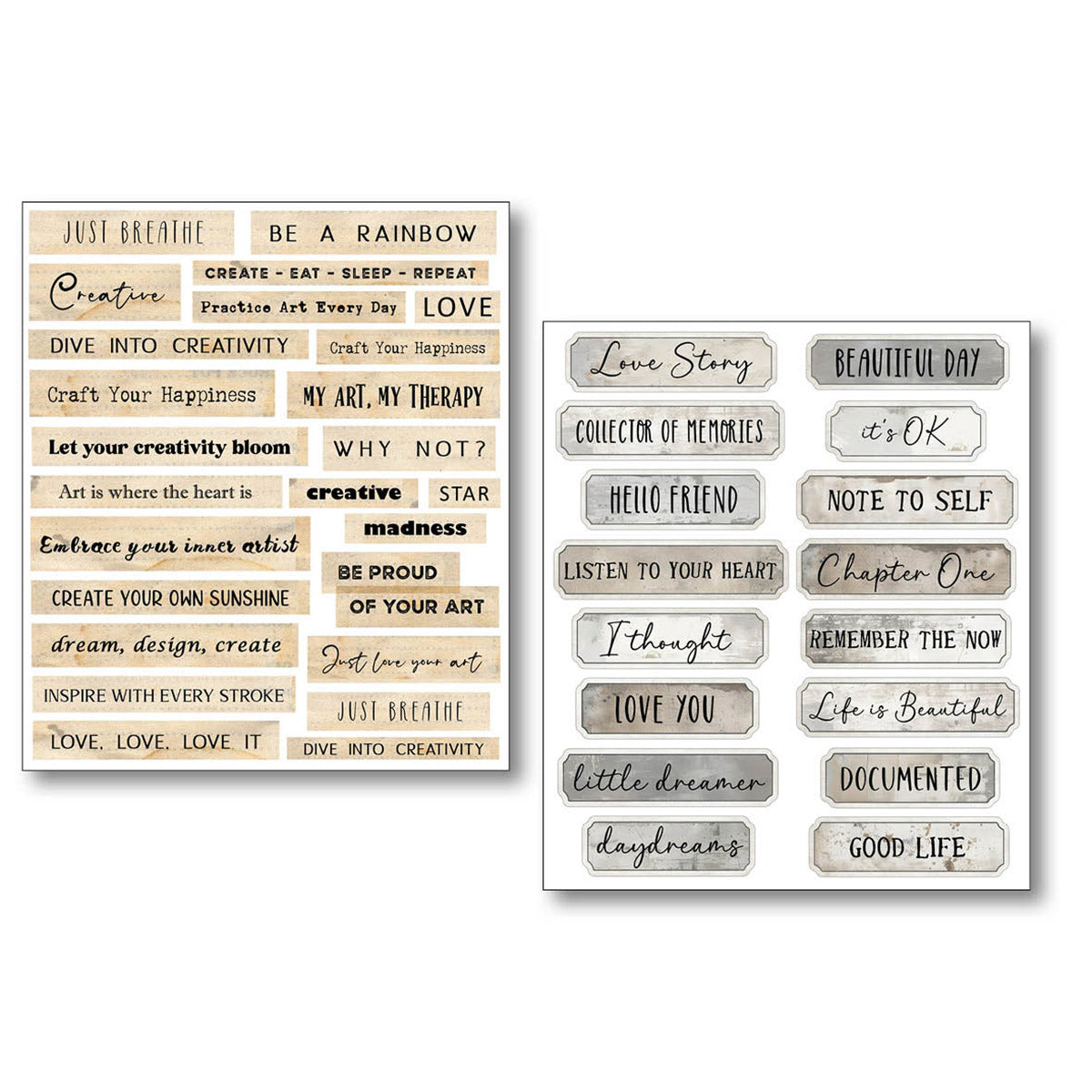 Ciao Bella - Lumania Art Sticker set - Little Words