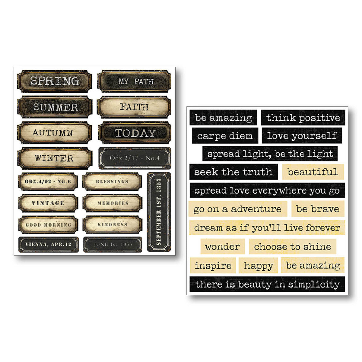Ciao Bella - Lumania Art Sticker set - Little Words