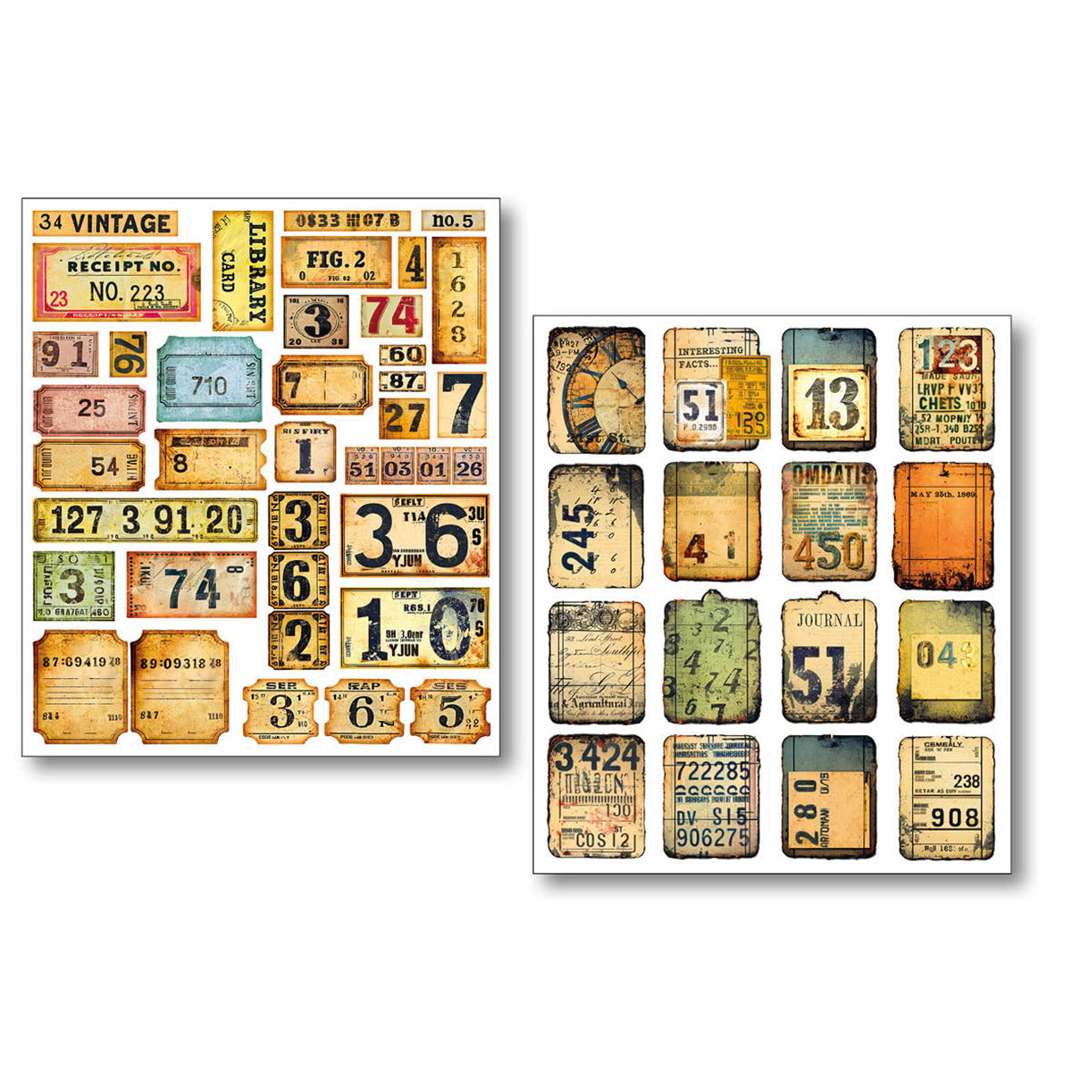 Ciao Bella - Lumania Art Sticker set - Grungy Tags