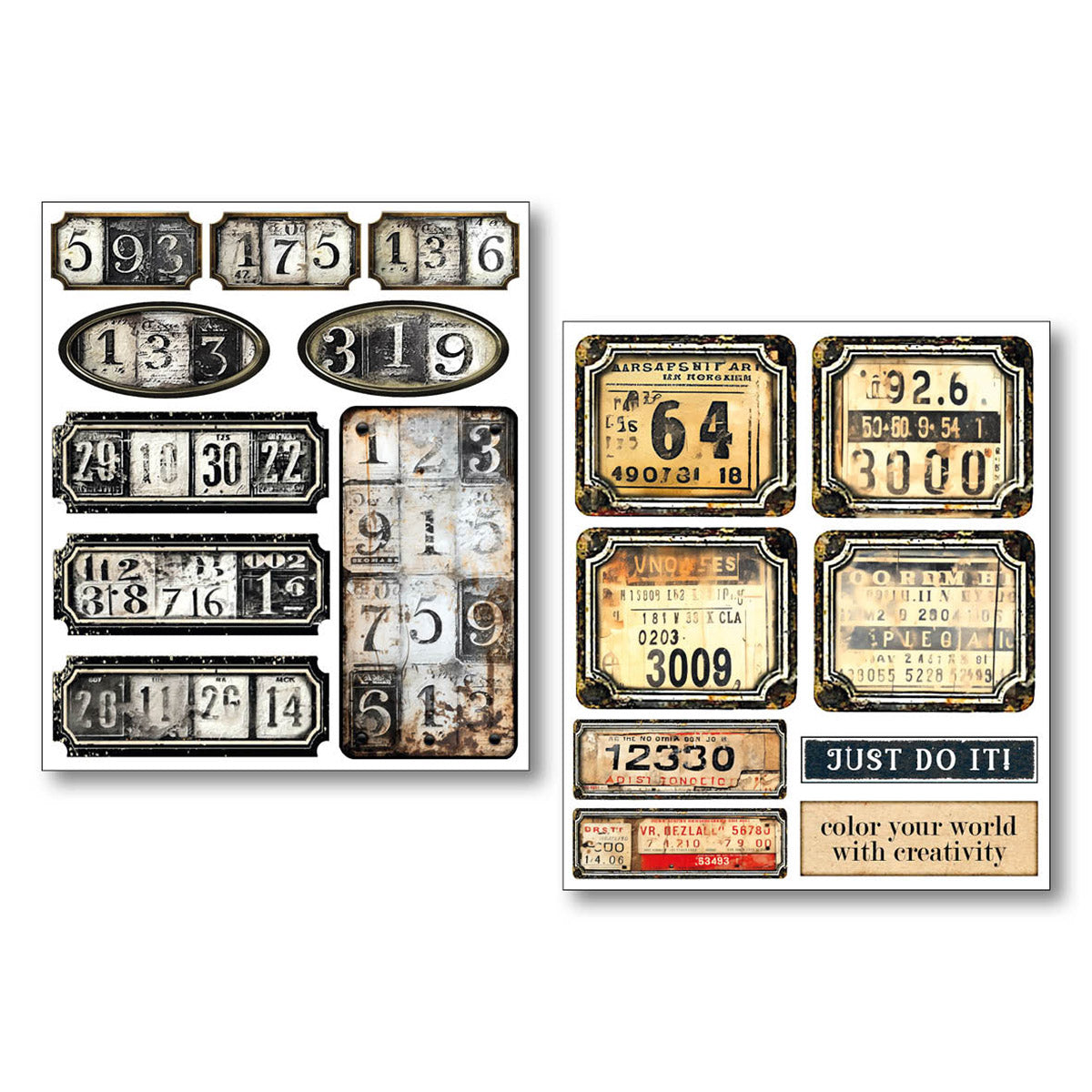 Ciao Bella - Lumania Art Sticker set - Grungy Tags