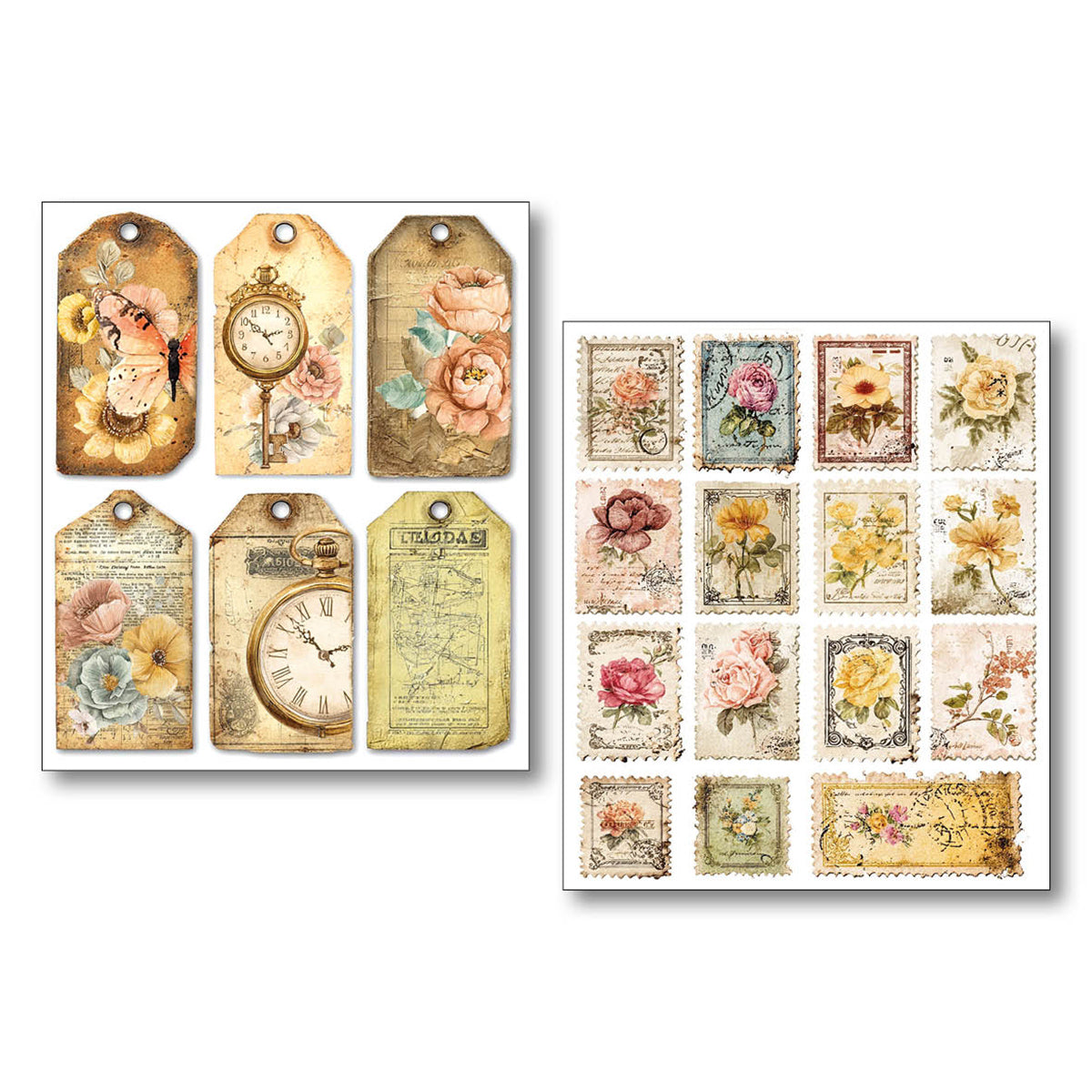 Ciao Bella - Mixed Media  Art Sticker set - Reminder