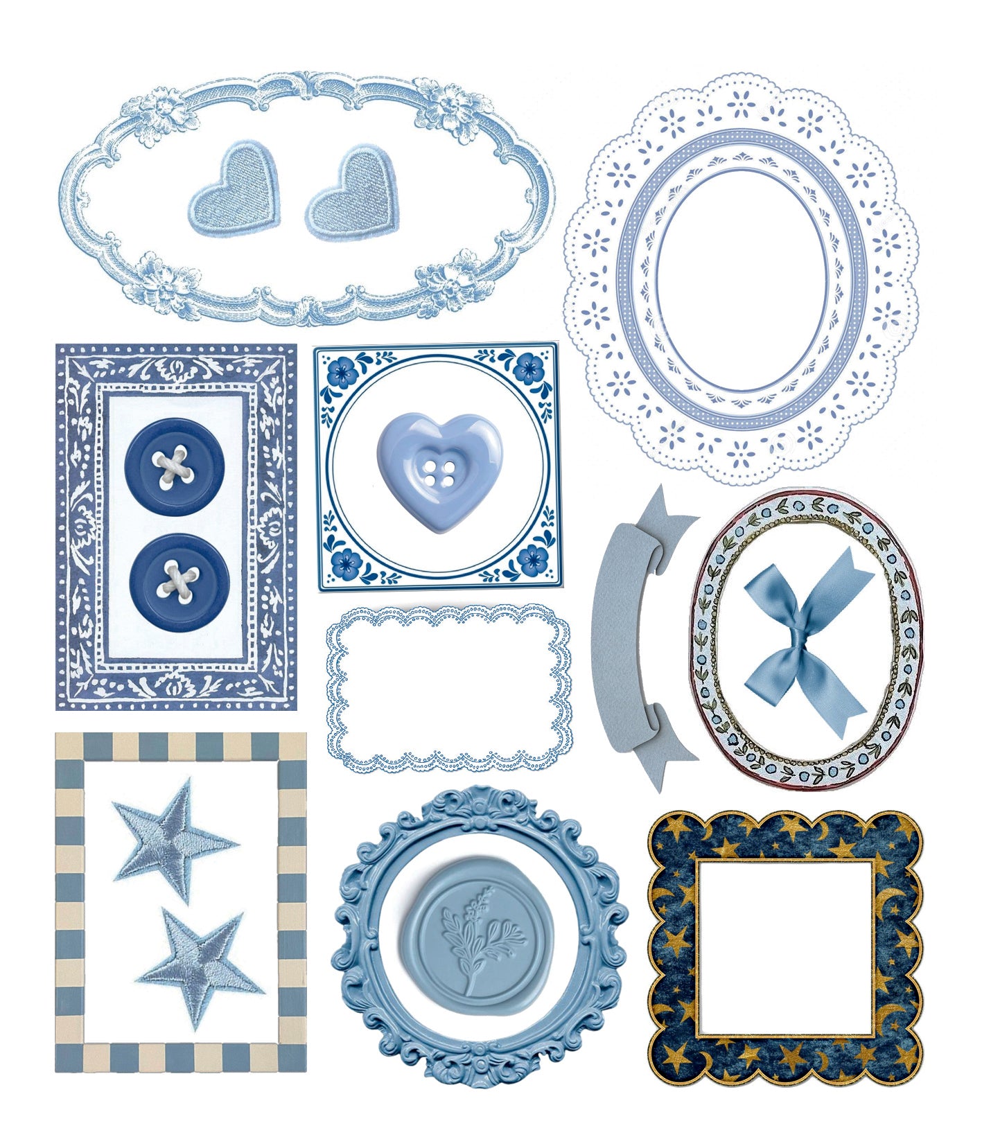 Ciao Bella - Mixed Media  Art Sticker set - Whisper Frames