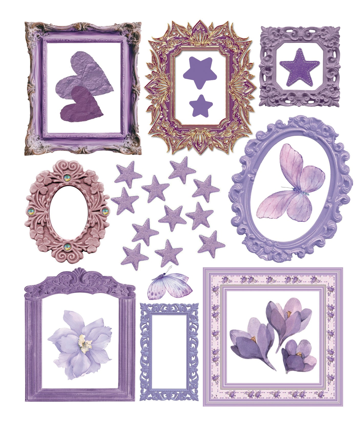 Ciao Bella - Mixed Media  Art Sticker set - Whisper Frames