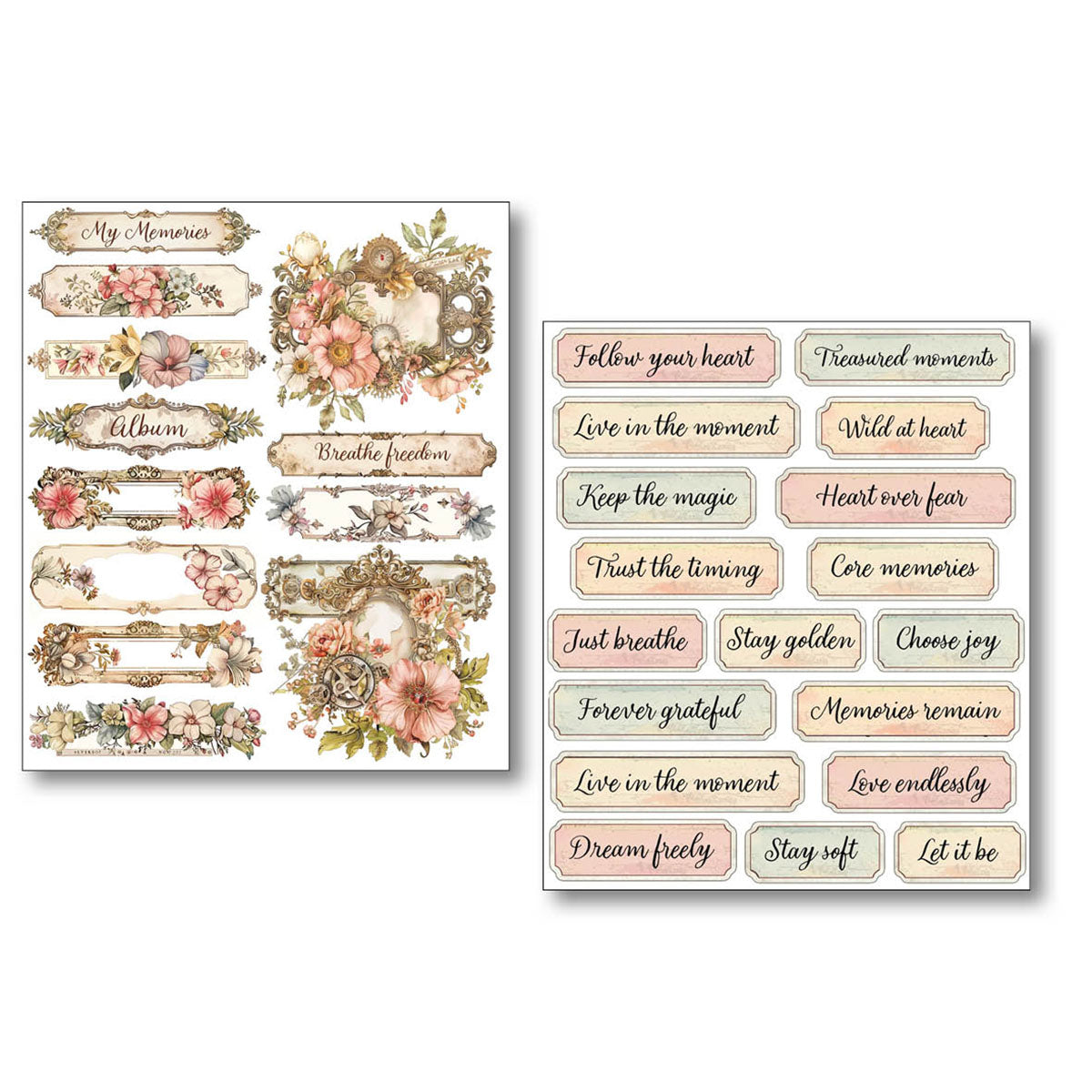 Ciao Bella - Mixed Media  Art Sticker set - Lost in Time