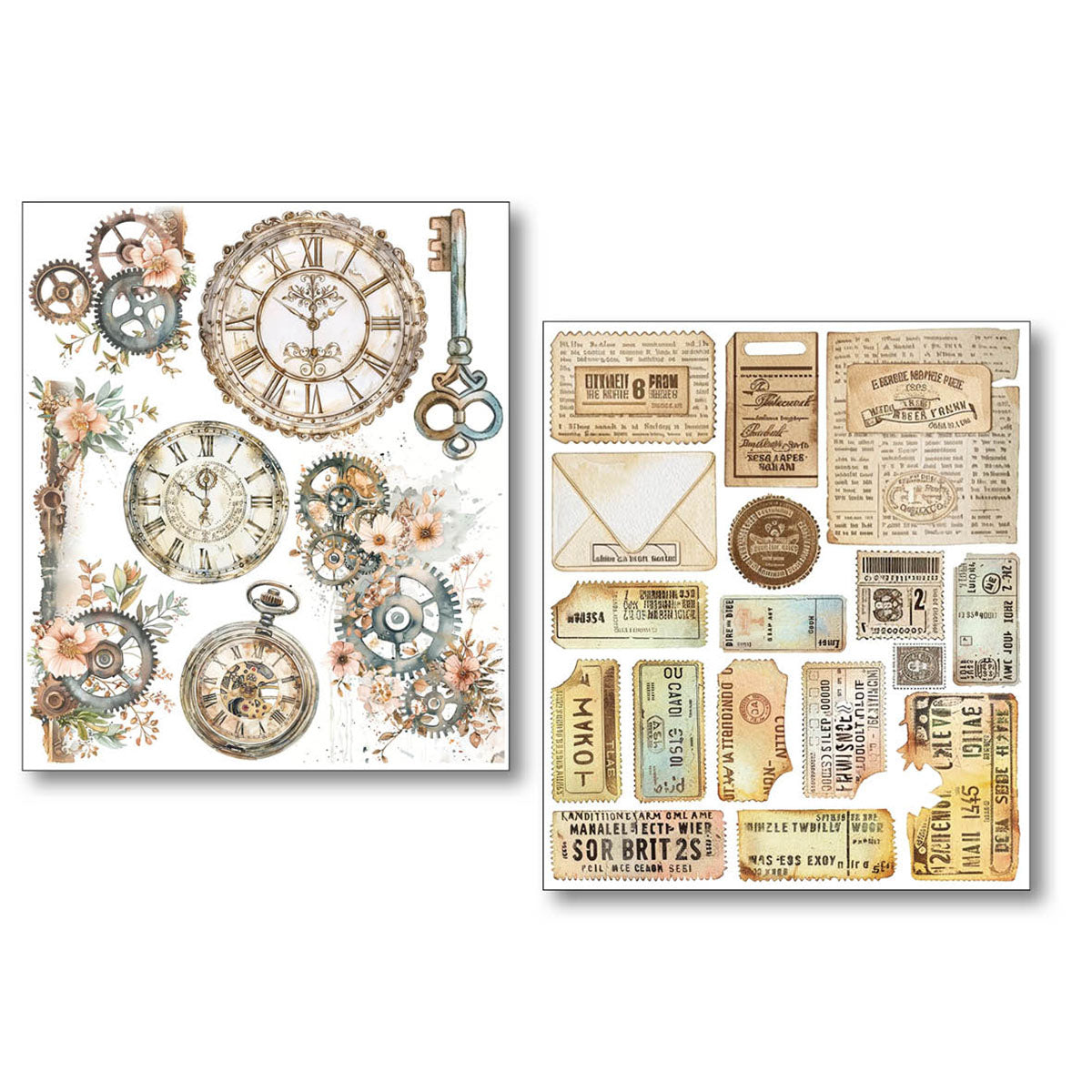 Ciao Bella - Mixed Media  Art Sticker set - Lost in Time