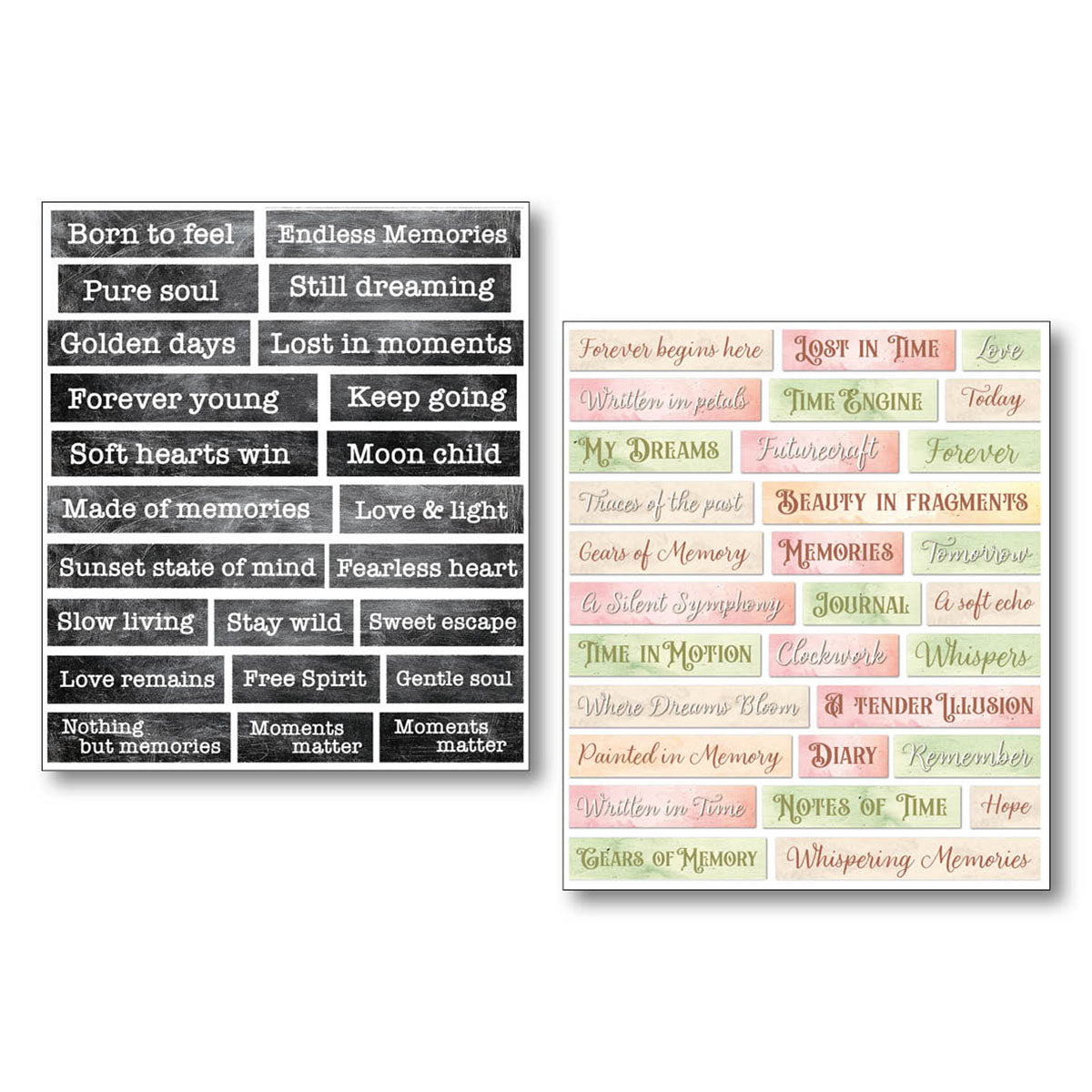 Ciao Bella - Mixed Media  Art Sticker set - Lost in Time