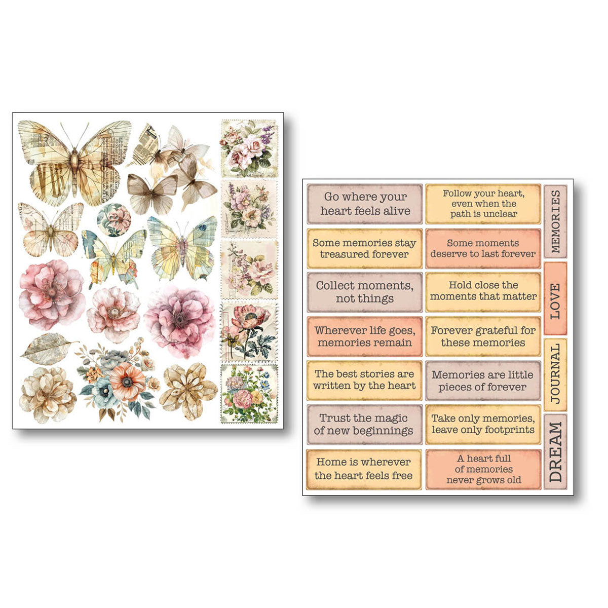 Ciao Bella - Mixed Media  Art Sticker set - Lost in Time