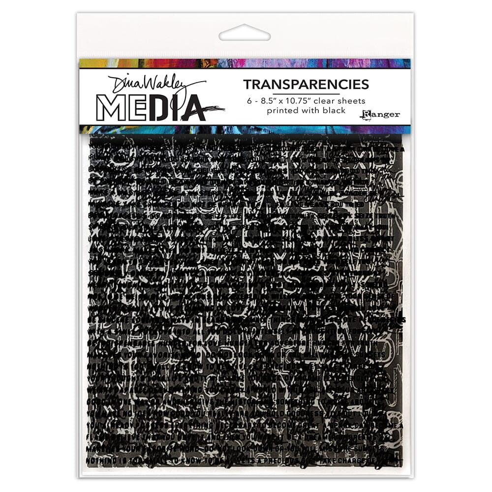 Dina Wakley Media - Transparencies  - Typography