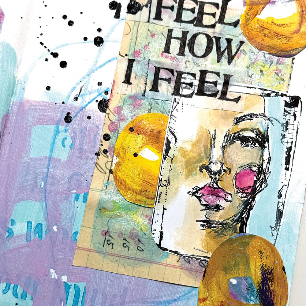 Dina Wakley Media - Stamps - Collaged Portraits