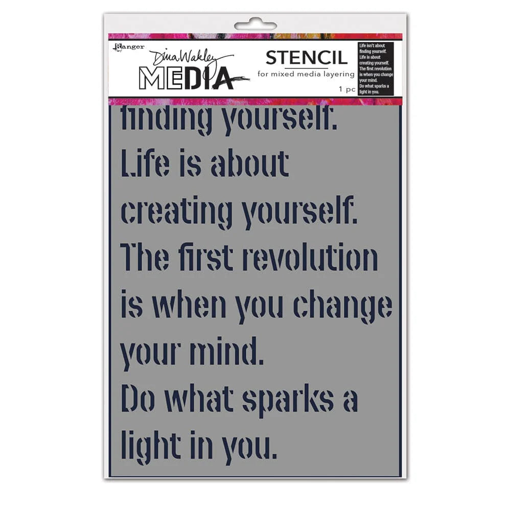 Dina Wakley Media - Stencil - Create Yourself