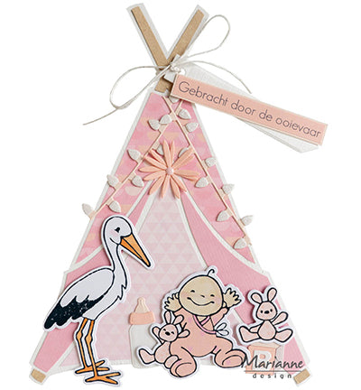 Marianne Design - Clear Stamp & Die - Eline's Animals - Storks /Babies