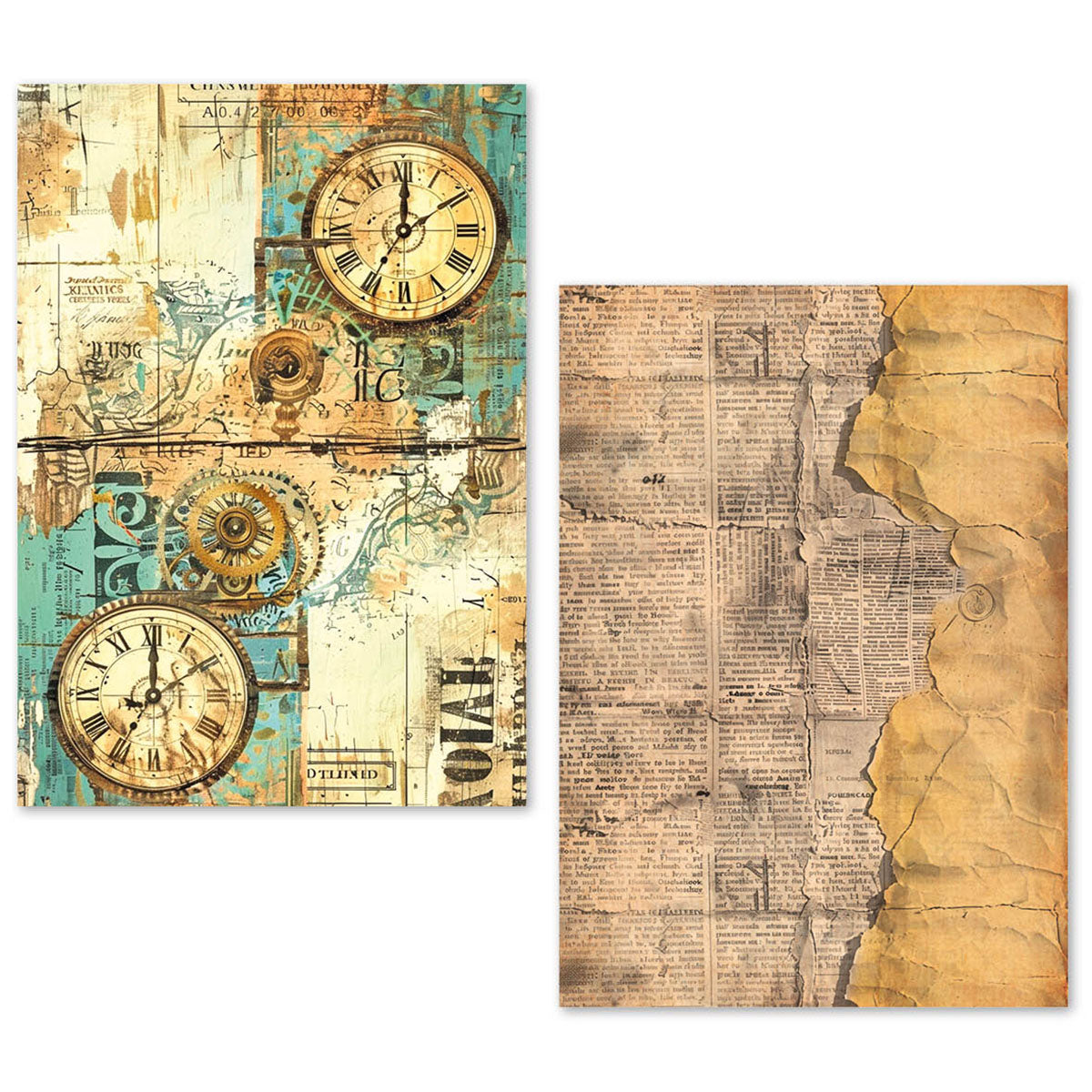 Ciao Bella - Fragments of Time  -  Rice/ Tissue Paper  - A5