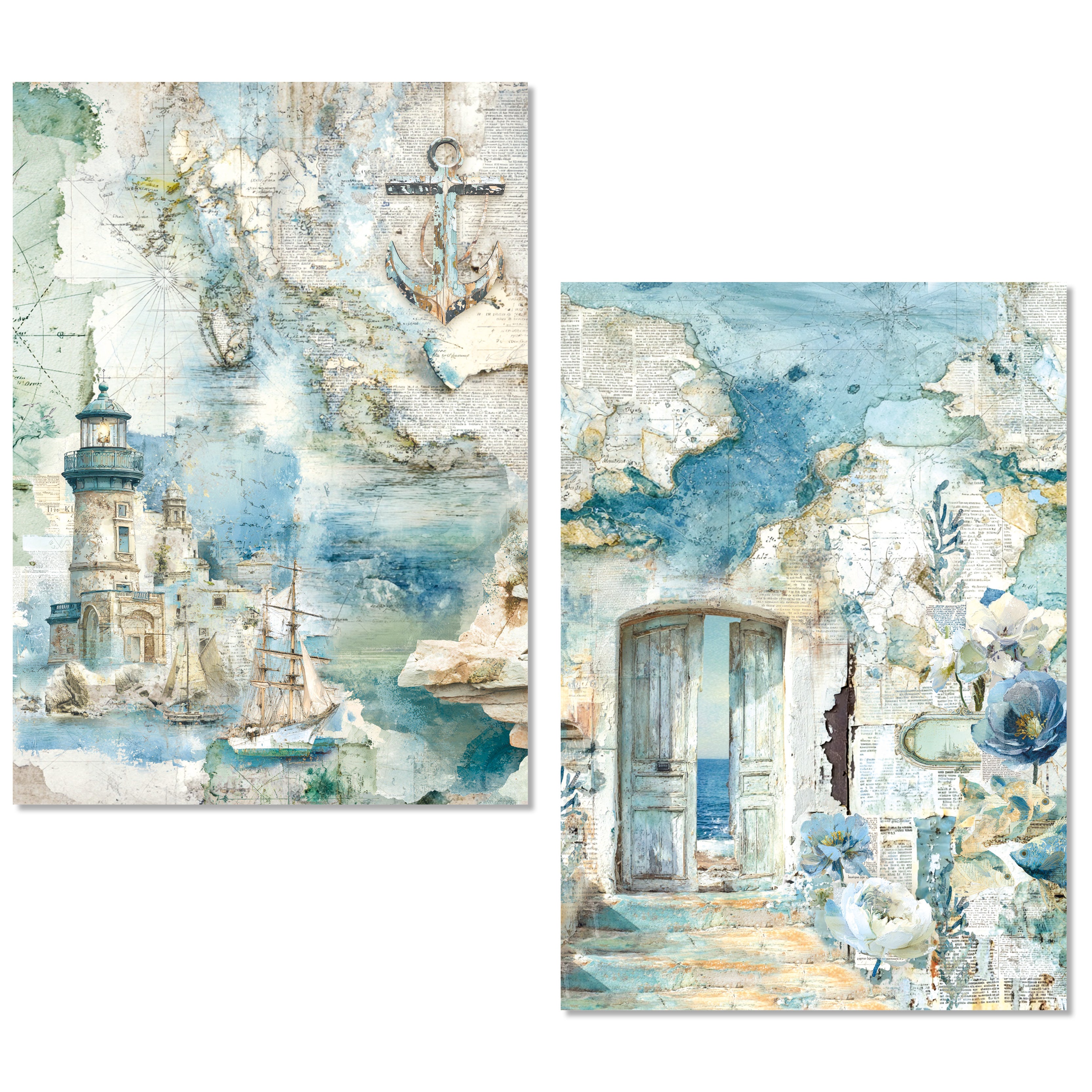 Ciao Bella - Edge of the ocean  -  Rice Paper Mixed - A5