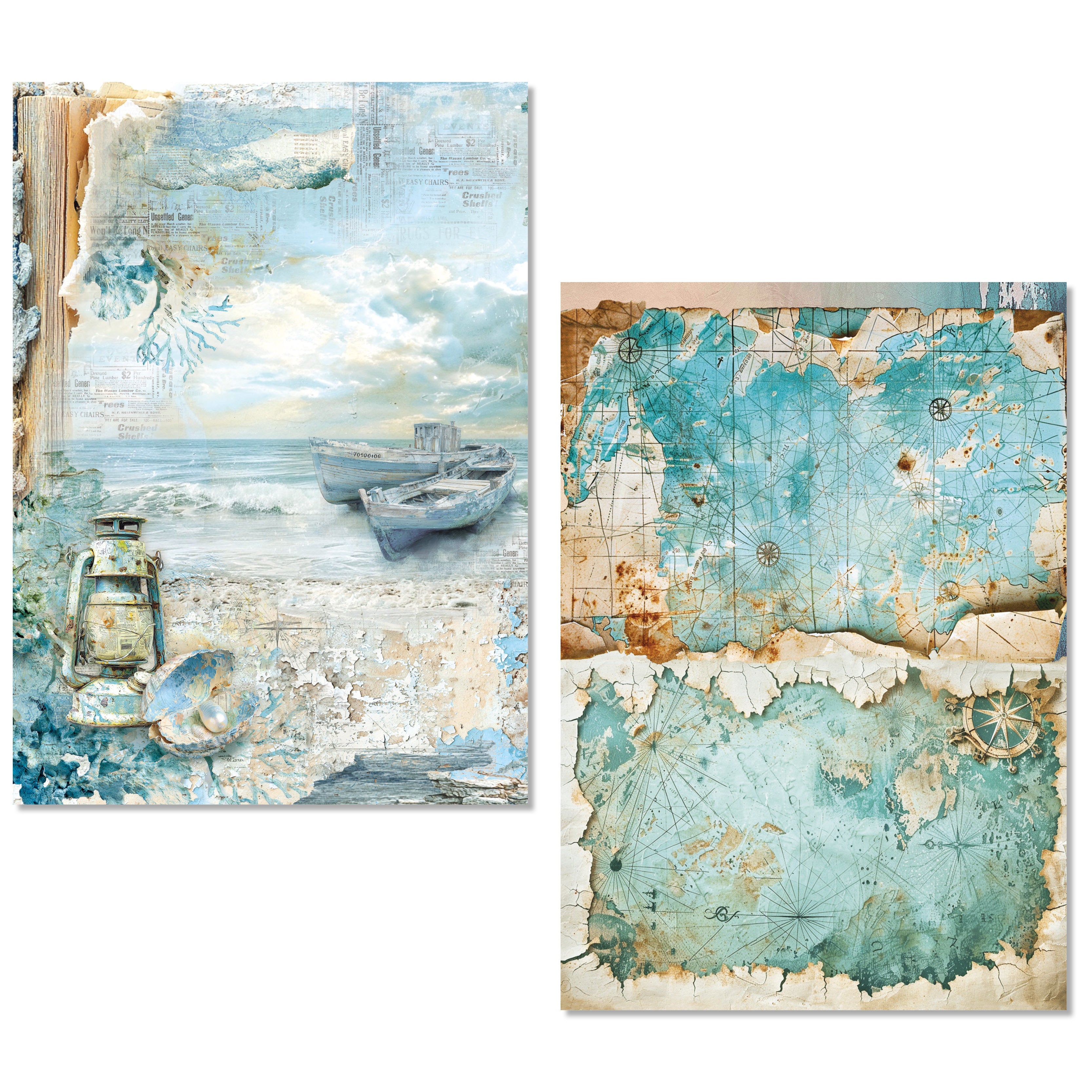 Ciao Bella - Edge of the ocean  -  Rice Paper Mixed - A5