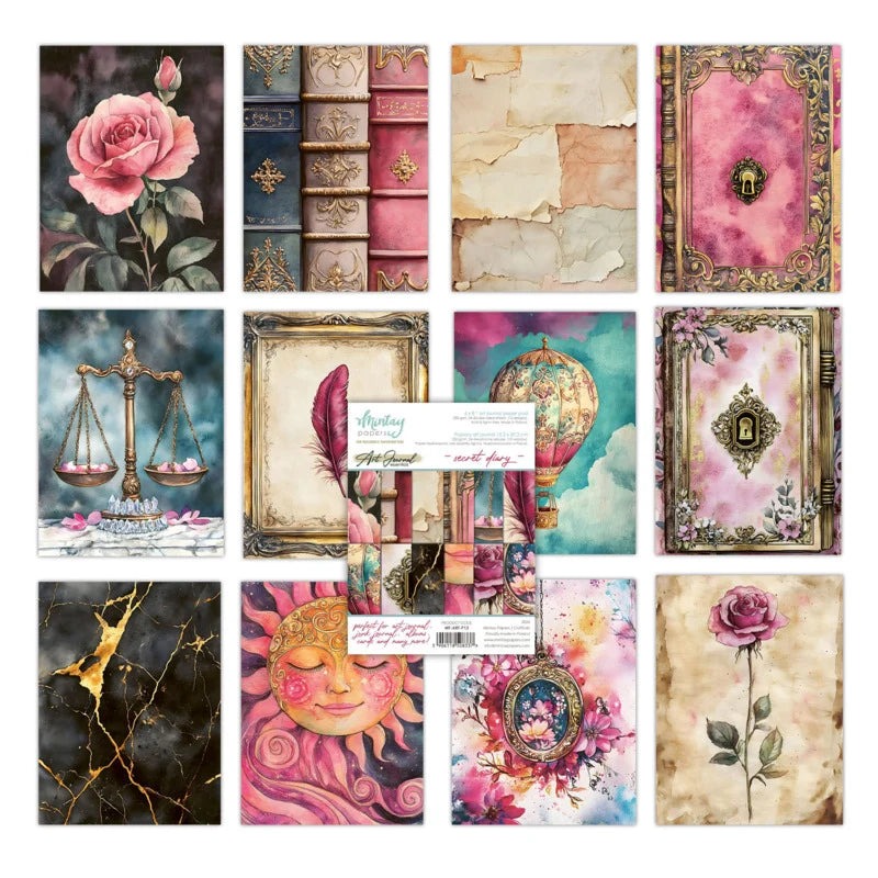 Mintay Papers - 6 x 8" Art Journal Paper Pad - Secret Diary