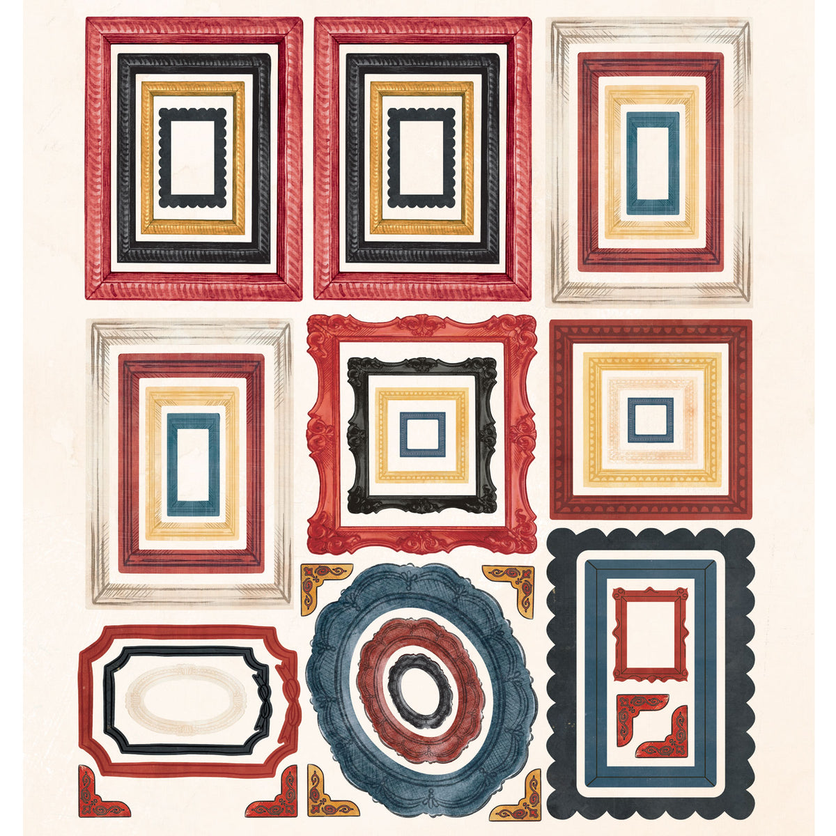 49 and Market - Mouse & Co. - Die Cut Elements - Frames
