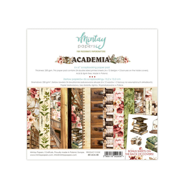 Mintay Papers - Academia  - Paper Pad -  6 x 6"