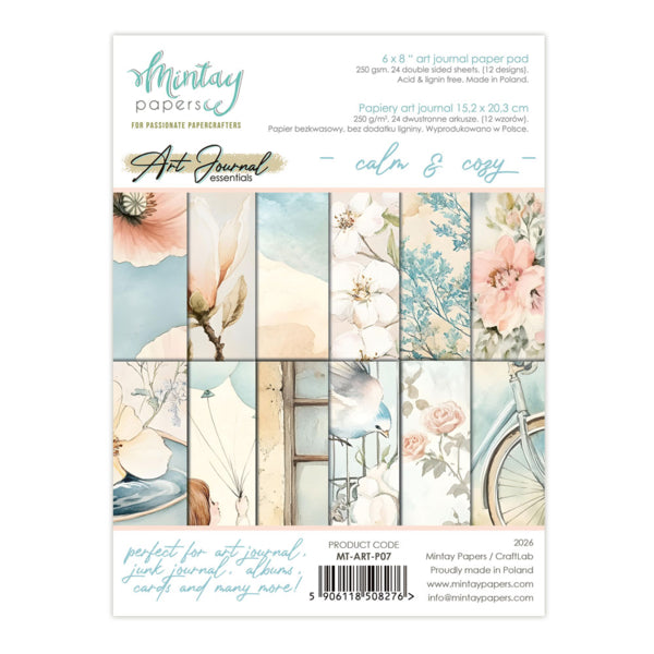 Mintay Papers - 6 x 8" Art Journal Paper Pad - Calm & Cozy