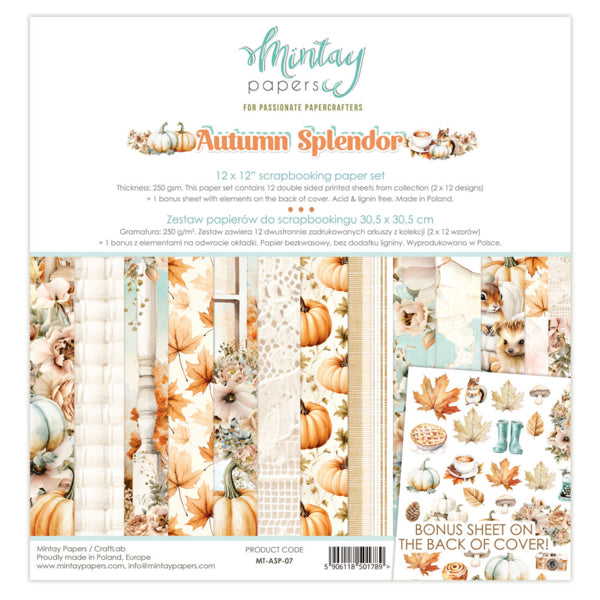 Mintay Papers - Autumn Splendor - Paper Pack  - 12 x 12"