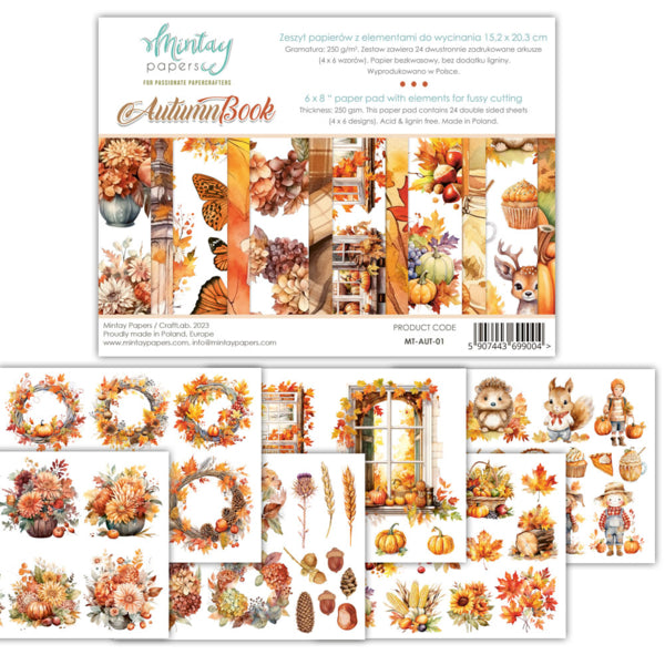 Mintay Papers -  Book Elements- Autumn  - 6 x 8"