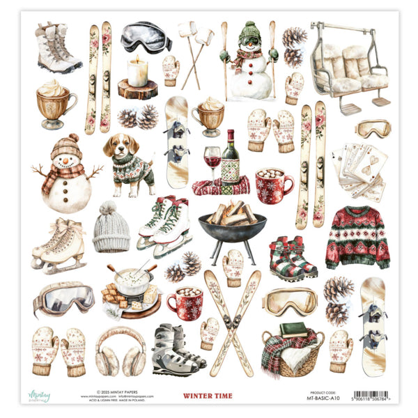 Mintay Papers - Elements - Winter Time - Klippark - 12 x 12"