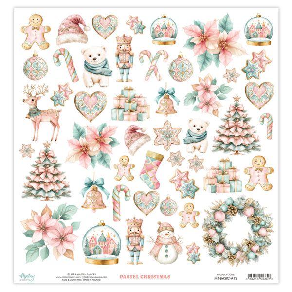 Mintay Papers - Pastel Christmas - Klippark - 12 x 12"