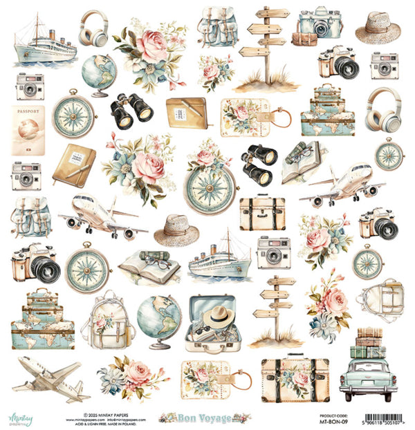 Mintay Papers - Bon Voyage - Paper Pack - 12 x 12"