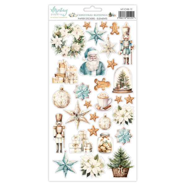 Mintay - Christmas Blessings - Paper Stickers Elements - 6 x 12"