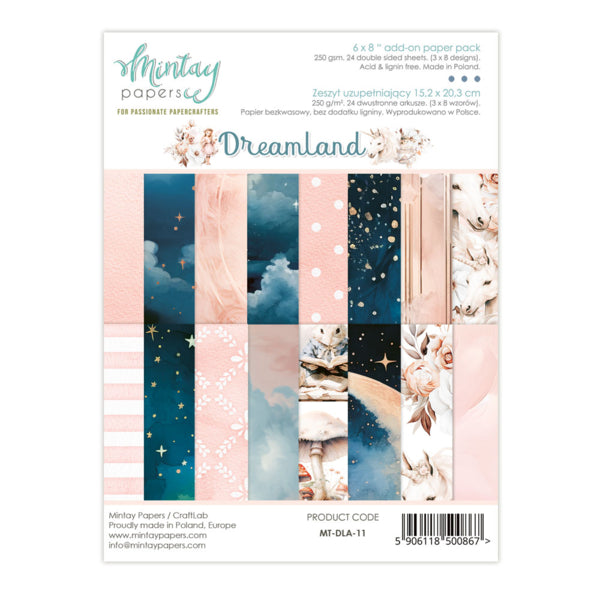 Mintay Papers - Dreamland - Add On Paper Pad -  6 x 8"