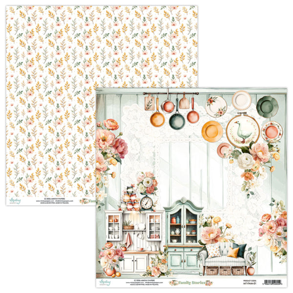 Mintay Papers - Family Stories - Paper Pack - 12 x 12"