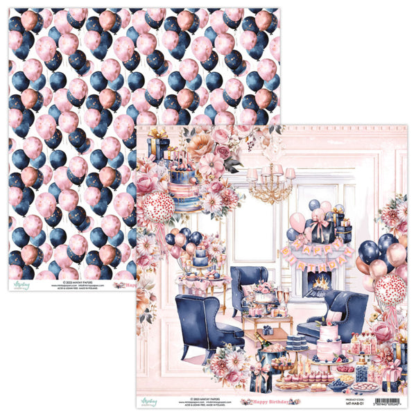 Mintay Papers  - Happy Birthday - Paper Pack  - 12 x 12"